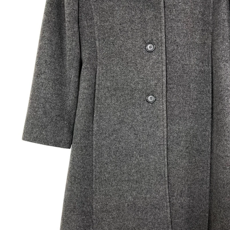 Abrigo de invierno largo gris 6 gris Larry Levine vintage de lana y cachemir para mujer Y2K Foto 4 de 4