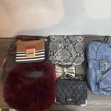 Lot of 6 Women's Handbags Purses Crossbody Shoulder Bags ALDO SHEIN Mixed Styles