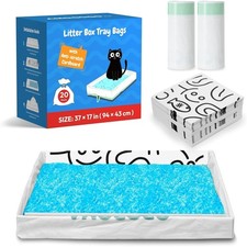 20-Pack Cat Litter Box Bags w/ Drawstring, Heavy Duty Leak-Proof Liners