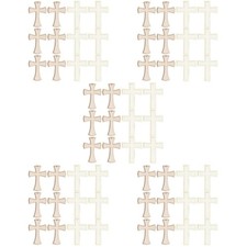 Bulk 60Pcs Wooden Cross Cutouts for Crafts Assorted Color Rustic Wood Art Decor