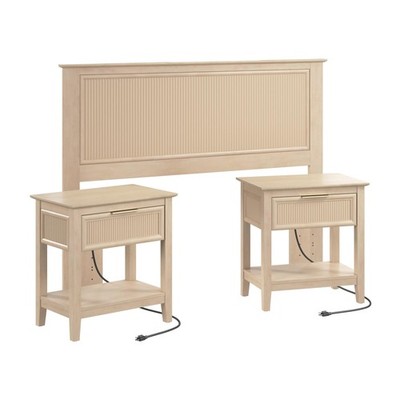 Bush Home 65-inch Full/Queen Headboard with Full/Queen, Natural Birch