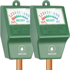 Antonki 2 Pack Soil Moisture Meter, Plant Water Monitor Hygrometer Sensor,... 