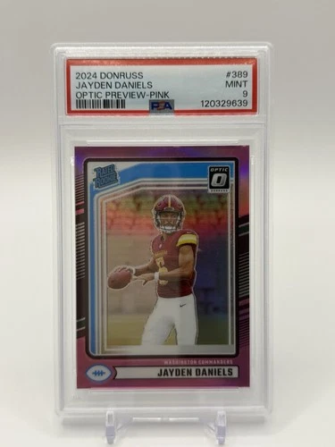 2024 Donruss Jayden Daniels Optic Rated Rookie Preview Pink #389 PSA 9