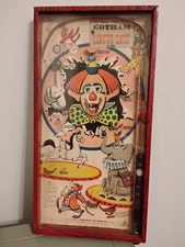 Rare 1936 Gotham Circus Trix Pinball Bagatelle Game Pressed Steel Works Great