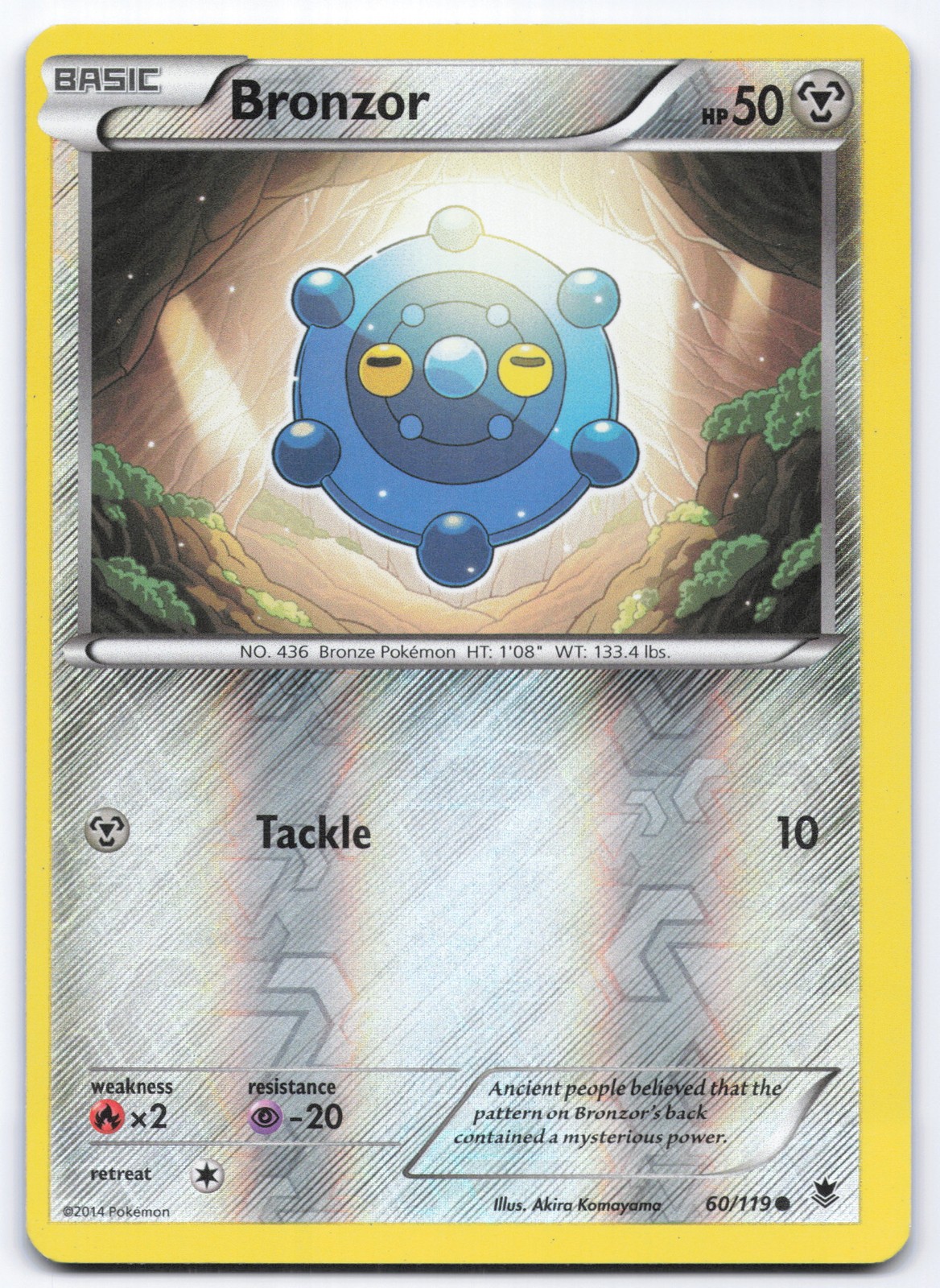 Bronzor 60/119 XY - Phantom Forces Holo Common Pokemon Card LP