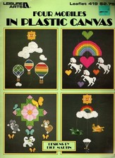 Leisure Arts 419 FOUR MOBILES Rainbows Balloons Plastic Canvas Pattern Leaflet