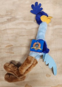 Vintage Ace Looney Tunes 1997 Roadrunner Toy Plush New With Tags ERROR 14" Tall