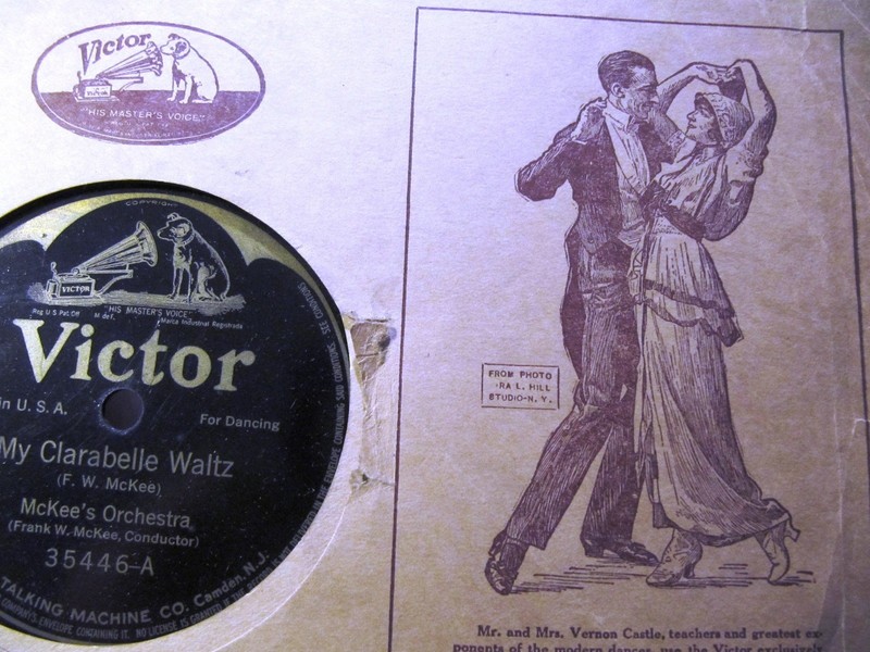 1915 VERNON IRENE CASTLE Picture Record Slve McKee Minor & Major/ My Clarabelle.