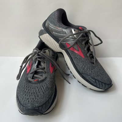 Brooks Women s Adrenaline GTS 18 Running Shoes 9.5 Gray Pink Silver