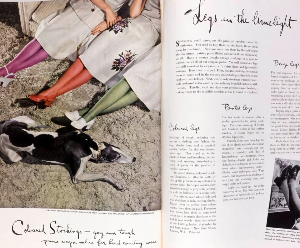 Gene Tierney VIVIEN LEIGH Lee Miller VOGUE August 1941 Norman Parkinson J PAGES - Image 3 of 4