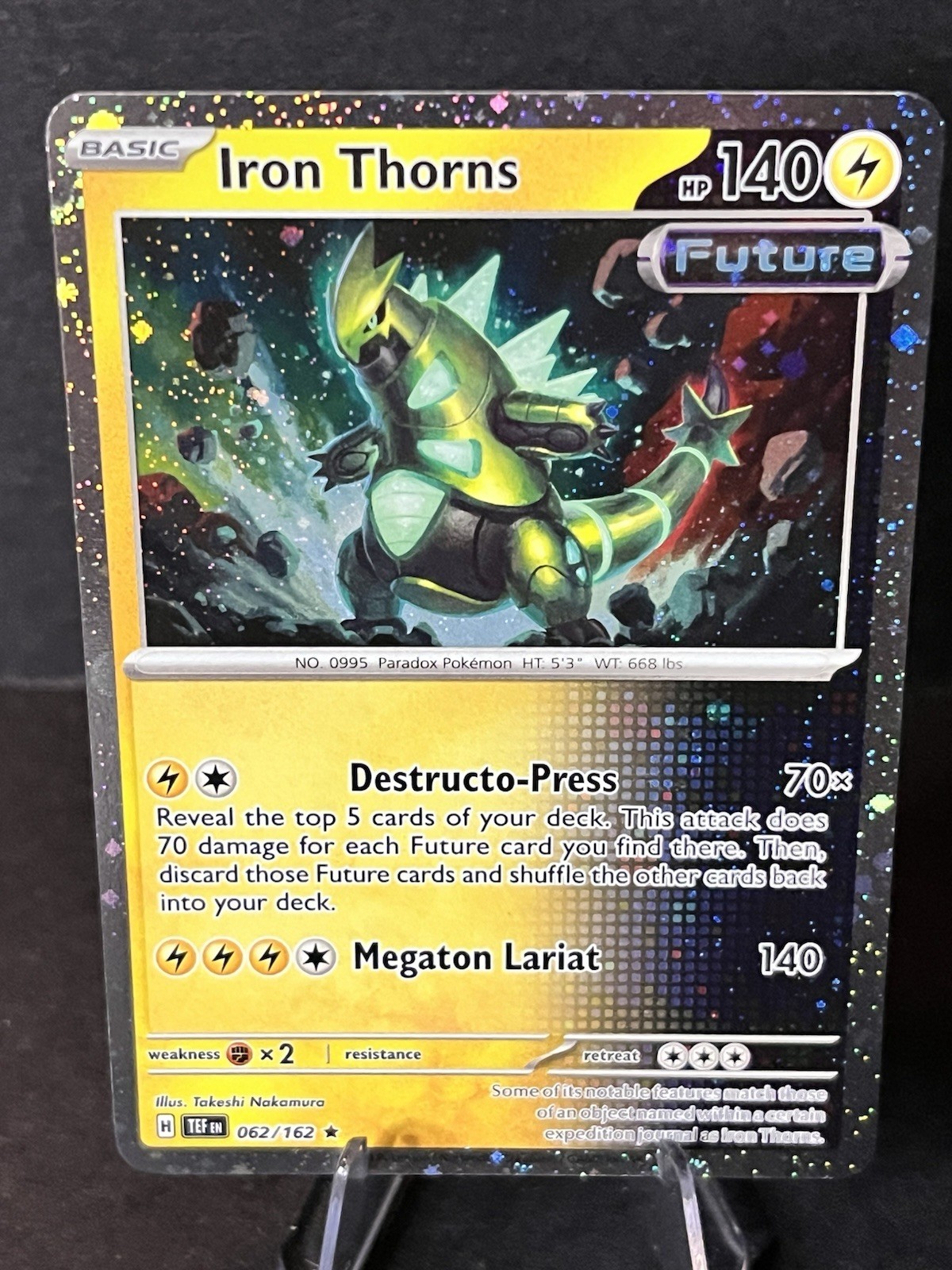 Iron Thorns - Temporal Forces 62/162 Cosmos Holo Rare - Mint - Pokemon TCG
