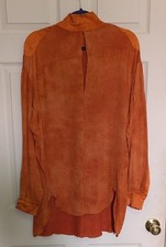 H&M Studio A/W 2015 Orange Tunic Dress US 2/4 34 Rust Long Sleeve Straight Cut