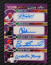 2025 Leaf Vivid Brady Ebel / Bodine / Summerhill / Young 2/7 Refractor AUTO #CQ8