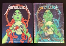 METALLICA SCREENPRINT LOT OF 2 ORIGINAL AP EDITION JENNY FRISON TEST PRINT 18x24