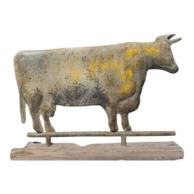 Late 20th Century Tin Cow/Ox Weathervane