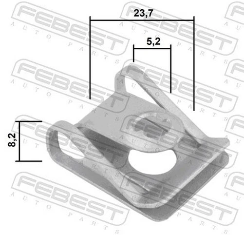 FEBEST 88570-163 Clip, Tira De Recorte/Protección Para AUDI, BMW, MINI - Imagen 2 de 4