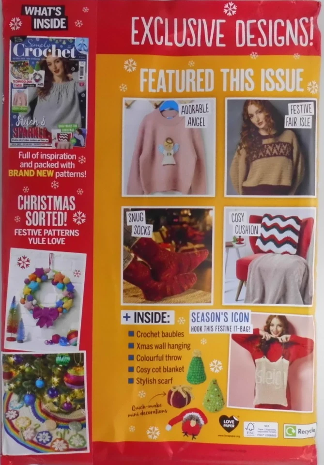 Simply Crochet Magazine #169 2025: Bumper Christmas Issue. 246 Festive Makes - Image 2 of 2