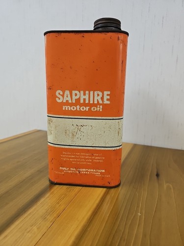 Vintage 2 Gallon GULF Saphire Motor Oil Can | eBay