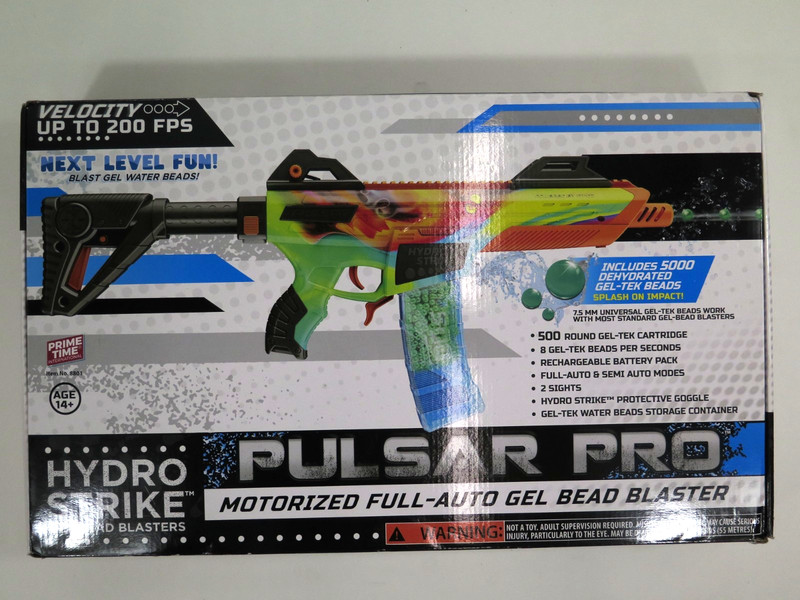 Hydro Strike Pulsar Pro Full/Semi-Auto Gel Bead Blaster Gun w/Accessories New