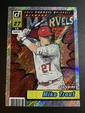 2022 Panini Donruss Baseball Mike Trout Marvels Rapture #M-1 Angels 