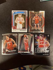 5 RC Lot - 2024-25 Reed Sheppard RC Rockets Prizm Optic Black Prizm Invest v2