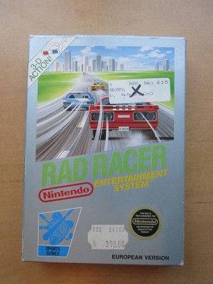 Rad Racer, NES Nintendo, OVP/CIB, Pal B, SCN Version!