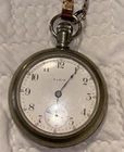ANTIQUE ELGIN POCKET WATCH KEYSTONE SILVEROID CASE Runs Keeps Time Estate Cool