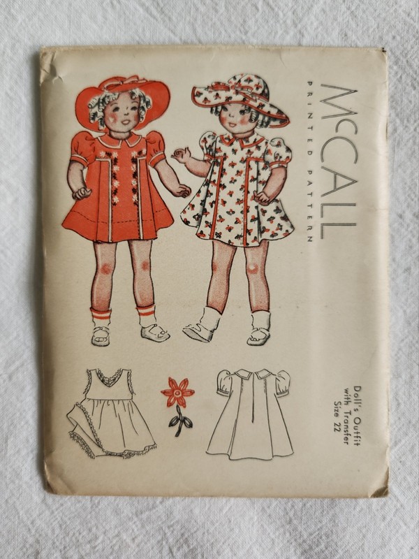 Vintage Unused 1930s McCall Shirley Temple Doll Sewing Patterns 22" inch