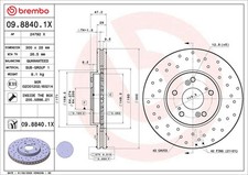 Disco freno anteriore Brembo 09.8840.1X per Honda