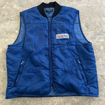 #ad #ad Vintage 1997 Guess Hydro Tek Puffer Vest Blue L $70.00