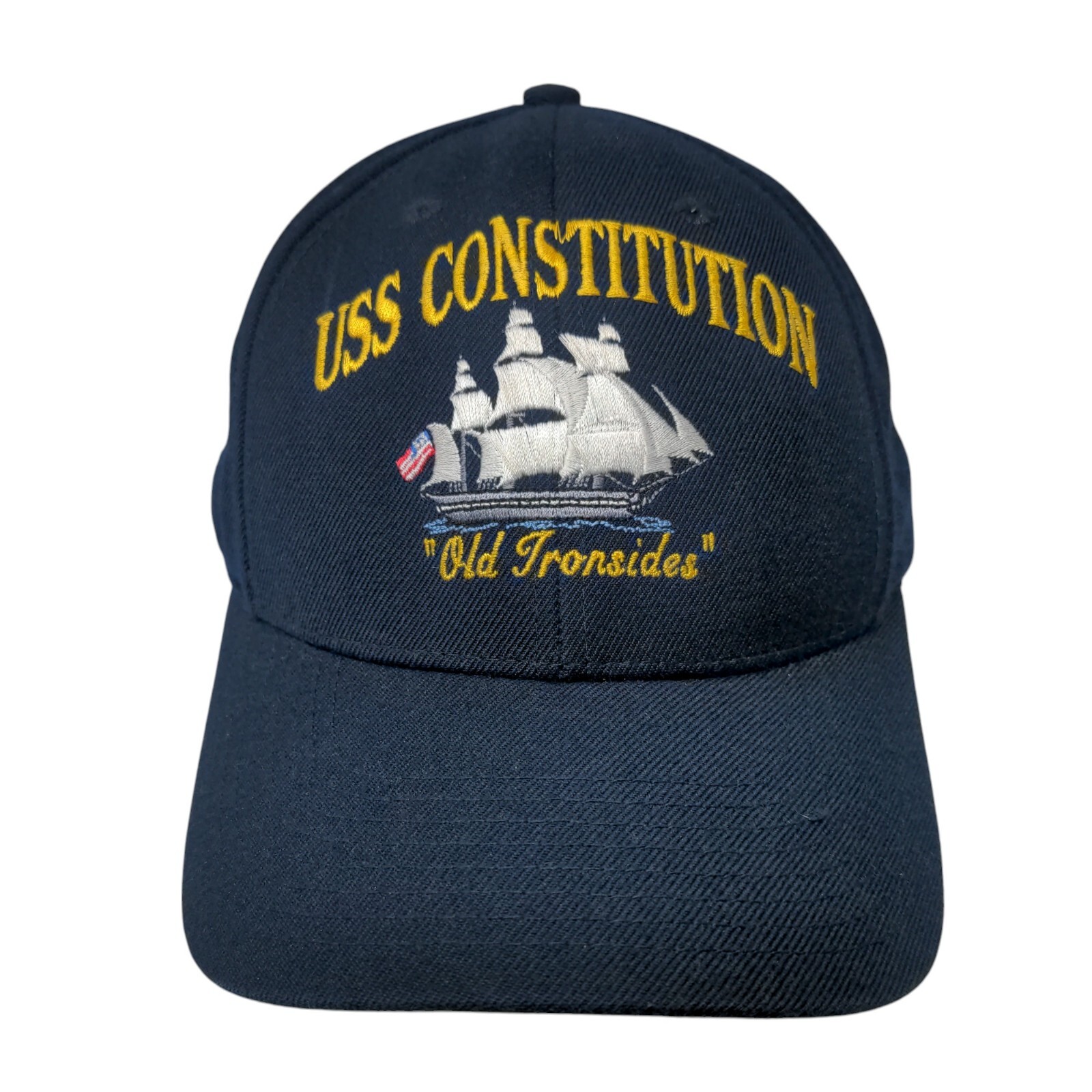 USS Constitution Old Ironsides Strapback Hat Blue… - image 1
