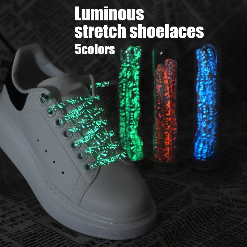 1 Pair Luminous Shoelaces Flat Sneakers Canvas Shoe Laces Glow In
