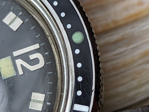 Vintage Jubilee All SS Skin Diver w/Black Dial,Red Quickset Date,Runs Strong - Picture 12 of 24