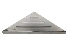 SereneDrains Stainless Steel Drill in Polished Chrome Corner Shower Shelf Wall