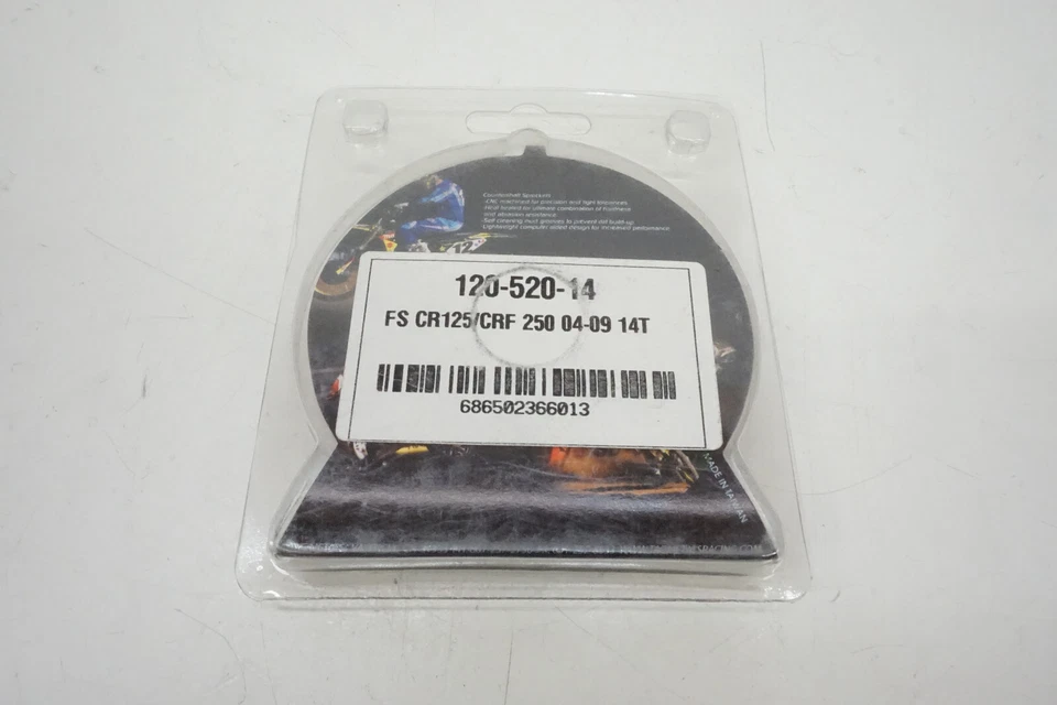 Piñón contraeje delantero CR125R CRF250R CRF250X 14T etiquetas metales Honda CRF G1 Foto 4 de 4
