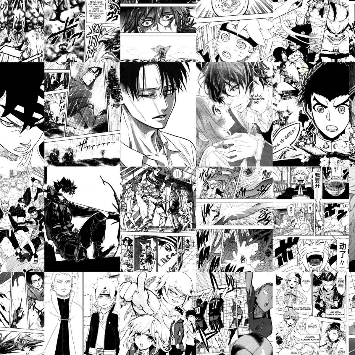 Manga Decoration Wallpaper, Manga Panel Wall Stickers