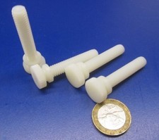 Nylon Plastic Thumb Screw, 5/16"-18 x 1 1/2" Length, 1/2" Shoulder Dia, 25 Pc