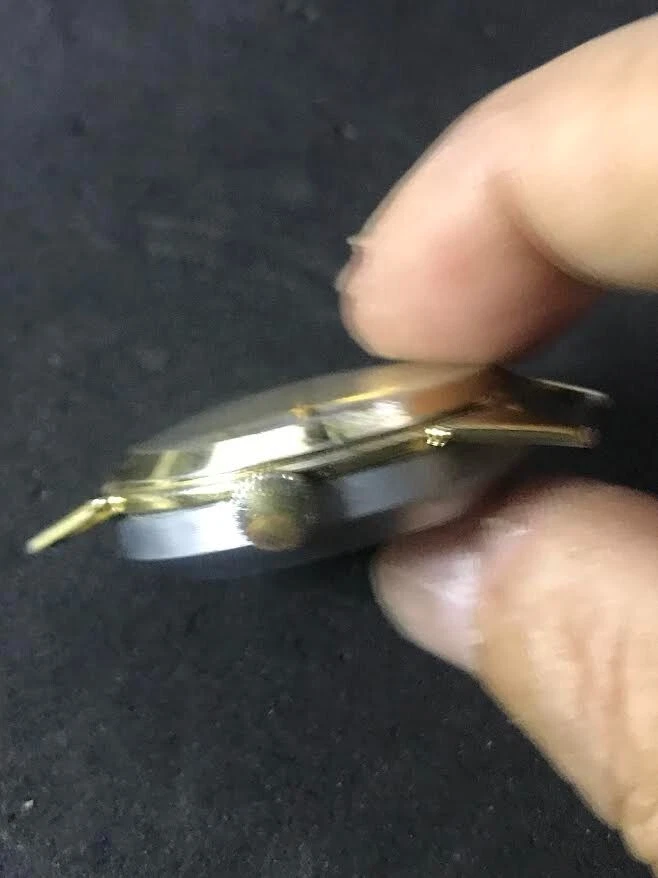 Reloj Waldan Electra antiguo 35 mm esfera plateada para hombre años 60 - para reparación (#1366) Foto 4 de 4