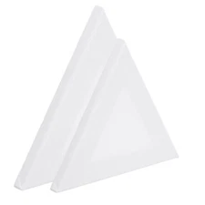 Paint Canvases, 2 Pack 8x7/12x10 Inch Triangle Stretched Art Board Panels White