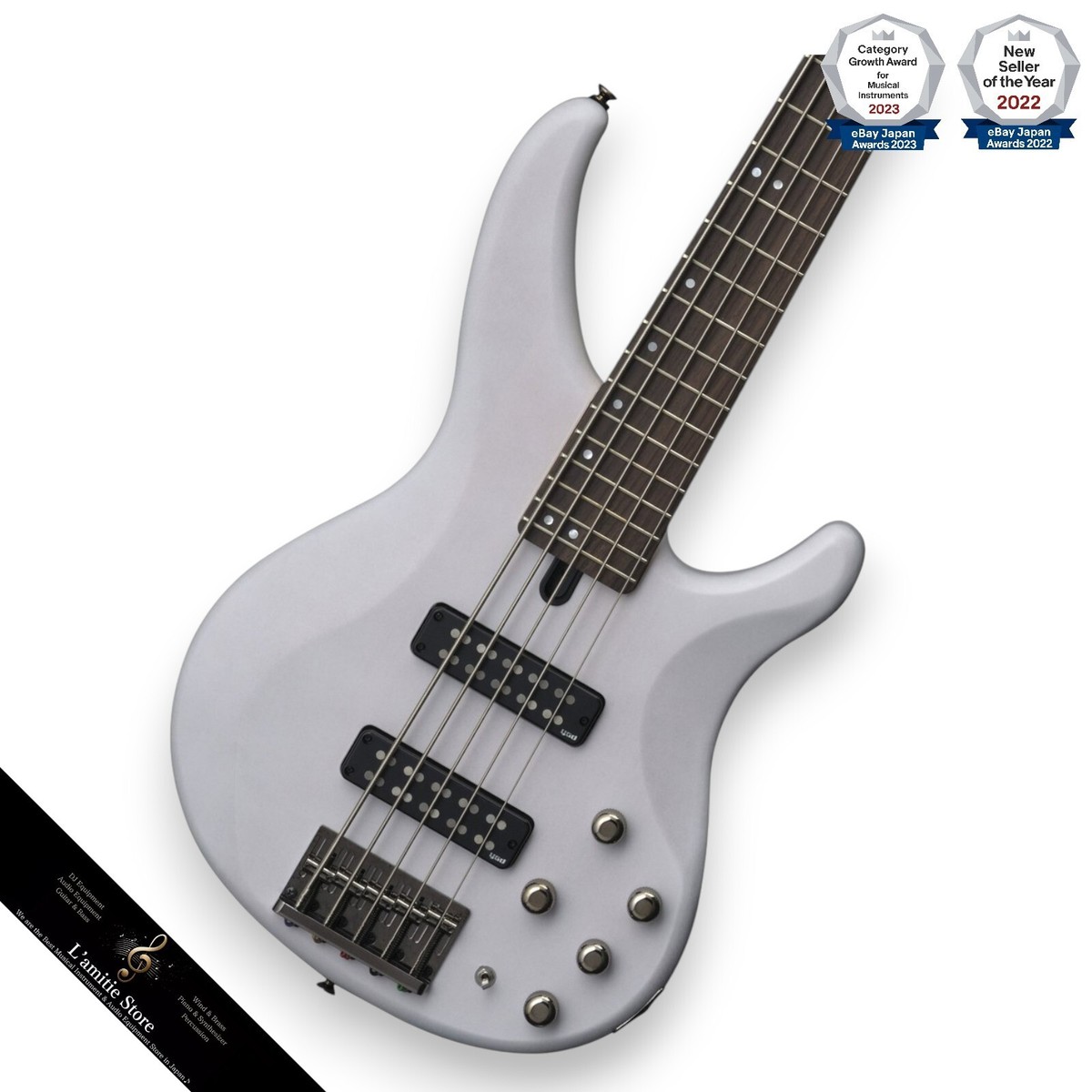 YAMAHA TRBX505 TWH 5-String Electric Bass Guitar White Japan Right