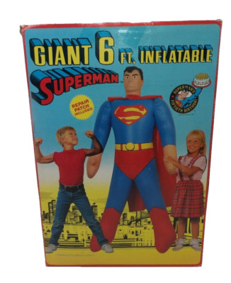 Superman Giant Inflatable Blow-Up Doll 6 Ft 1986 DC Comics Warrior SuperHero NIB