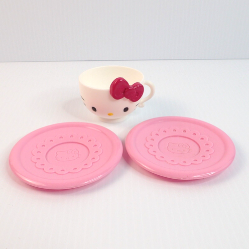 Hello Kitty 15 Pc. Tea Party Set Toys R Us REPLAEMENT 3 PIECES TEACUP & Plates - Picture 2 of 5