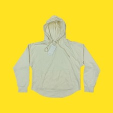 MICHELLE KEEGAN Hoodie, with Drawstring Hood  Slit Front Pocket, Ivory, UK 10