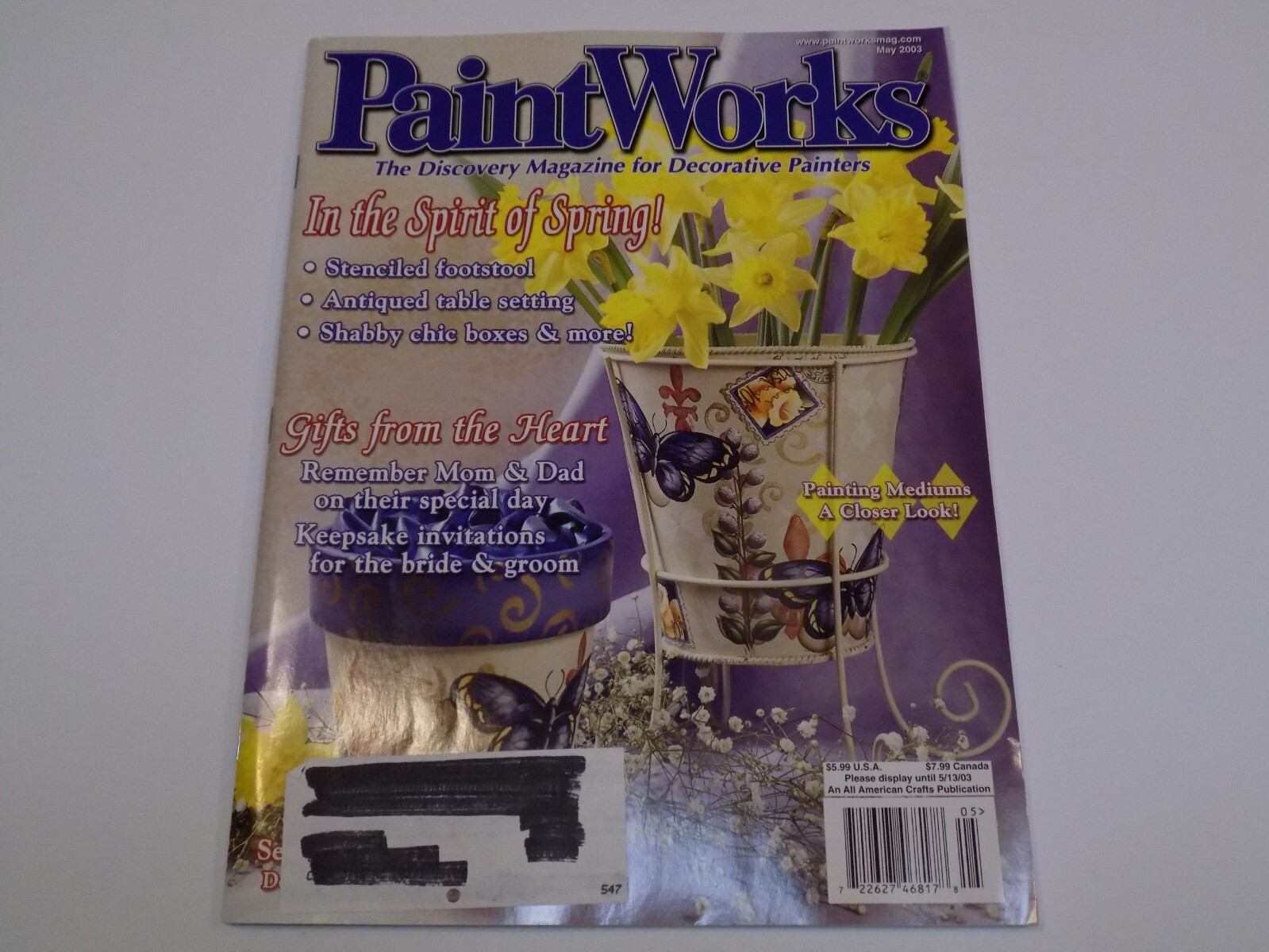 Paint Works Magazine Discovery Decorative Painters Folk Art May 2003 Spring Gift