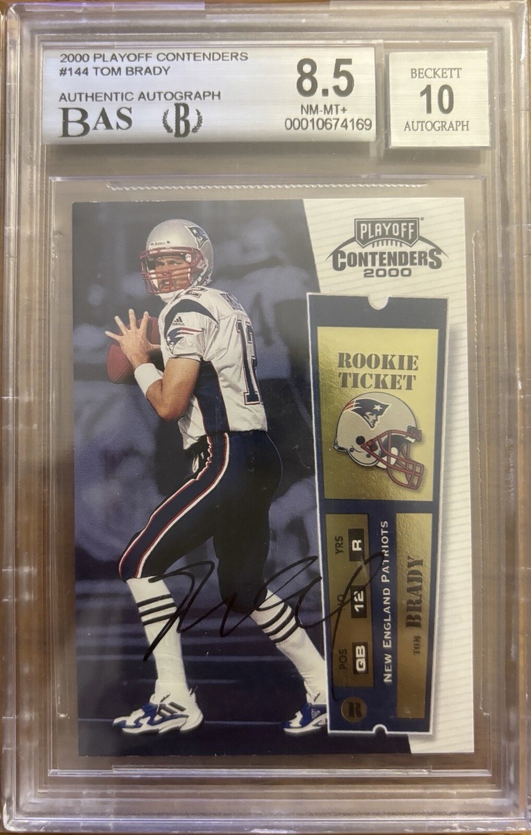 2000 Playoff Contenders Tom Brady #144 RC Rookie Auto BGS 2000 Playoff Contenders Tom Brady #144 RC Rookie Auto BGS