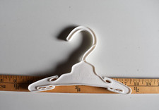 24 WHITE PLASTIC HANGERS FIT 18" GIRL DOLL CLOTHES NEW
