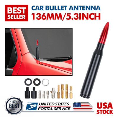 5.3''Universal Bullet Antenna Red&Black 50 CAL For CHEVY SILVERADO 1500 06-24