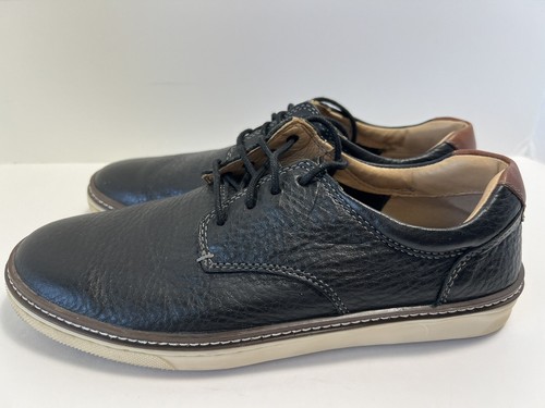 Johnston & Murphy McGuffey Plain Toe Black Full Grain Leather Men’s Shoes 8 M