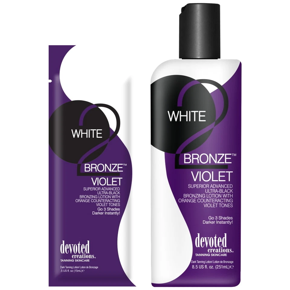 Devoted Creations White 2 Bronze Violet UltraBlack Bronzer sunbed tanning lotion