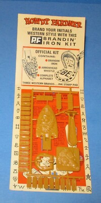vtg 1950s HOWDY PARDNER BRANDIN IRON KIT P F FLYERS B F GOODRICH WESTERN INDIAN